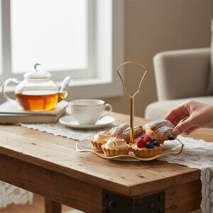 VTG Enchanted Elegance: The Ruffled Ted Roses Revival  Tidbit Glass Tray